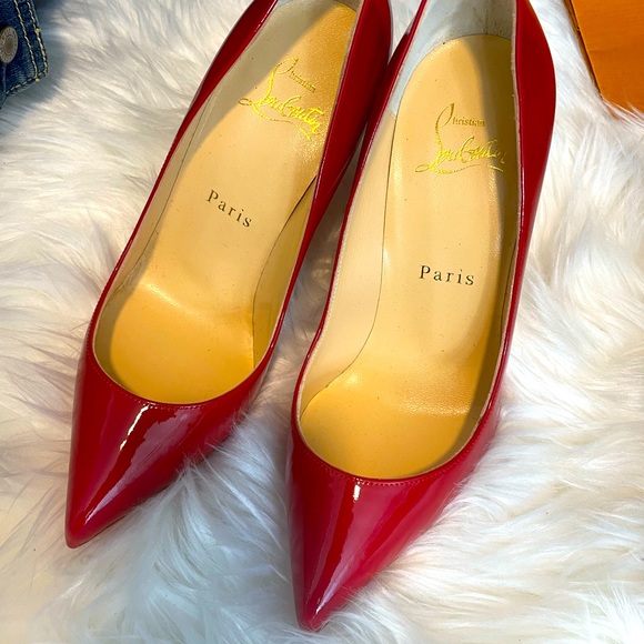Red Christian Louboutin 100 mm - Picture 2 of 5